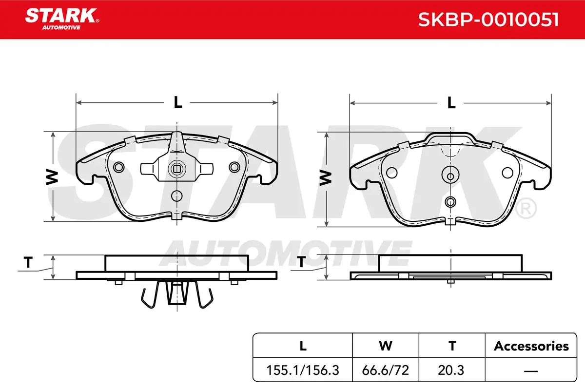 Stark fékbetétkészlet, tárcsafék - SKBP-0010051 - TothCarparts
