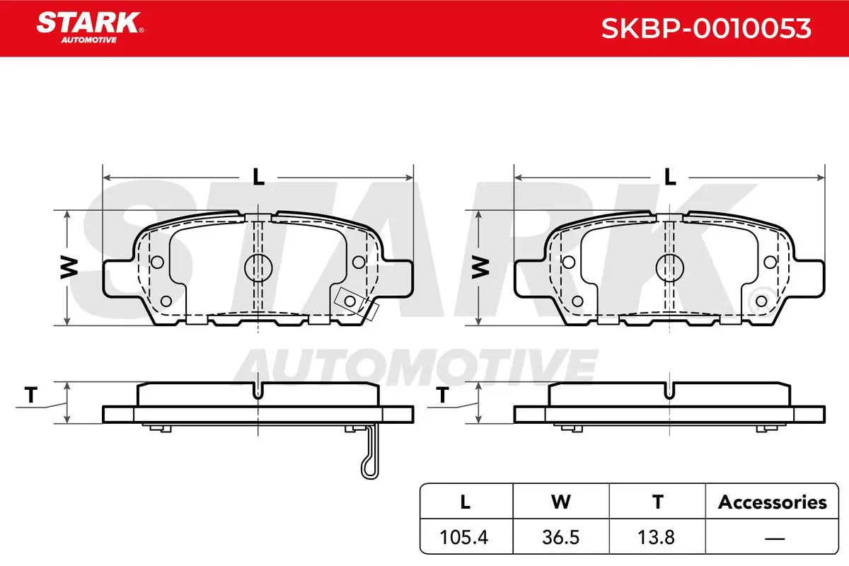 Stark fékbetétkészlet, tárcsafék - SKBP-0010053 - TothCarparts