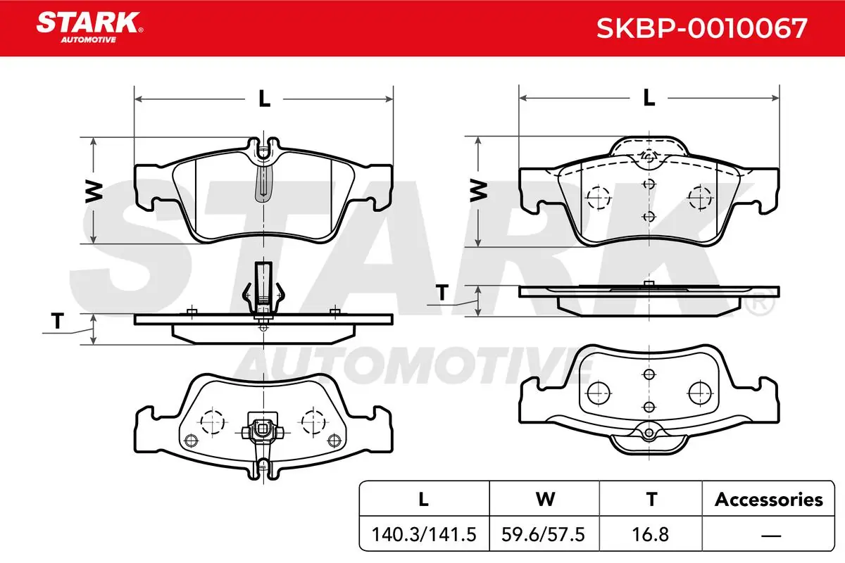 Stark fékbetétkészlet, tárcsafék - SKBP-0010067 - TothCarparts