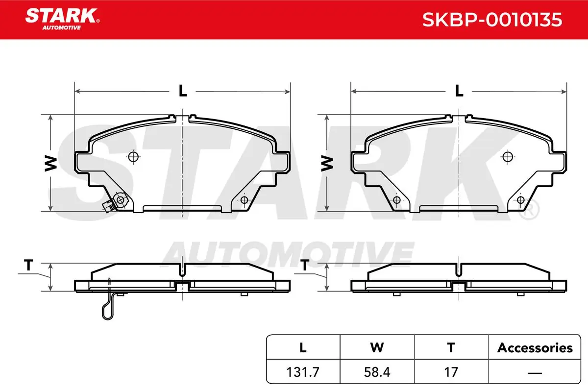 Stark fékbetétkészlet, tárcsafék - SKBP-0010135 - TothCarparts