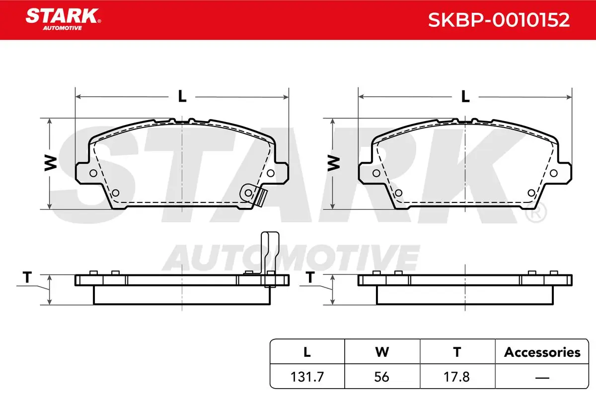 Stark fékbetétkészlet, tárcsafék - SKBP-0010152 - TothCarparts
