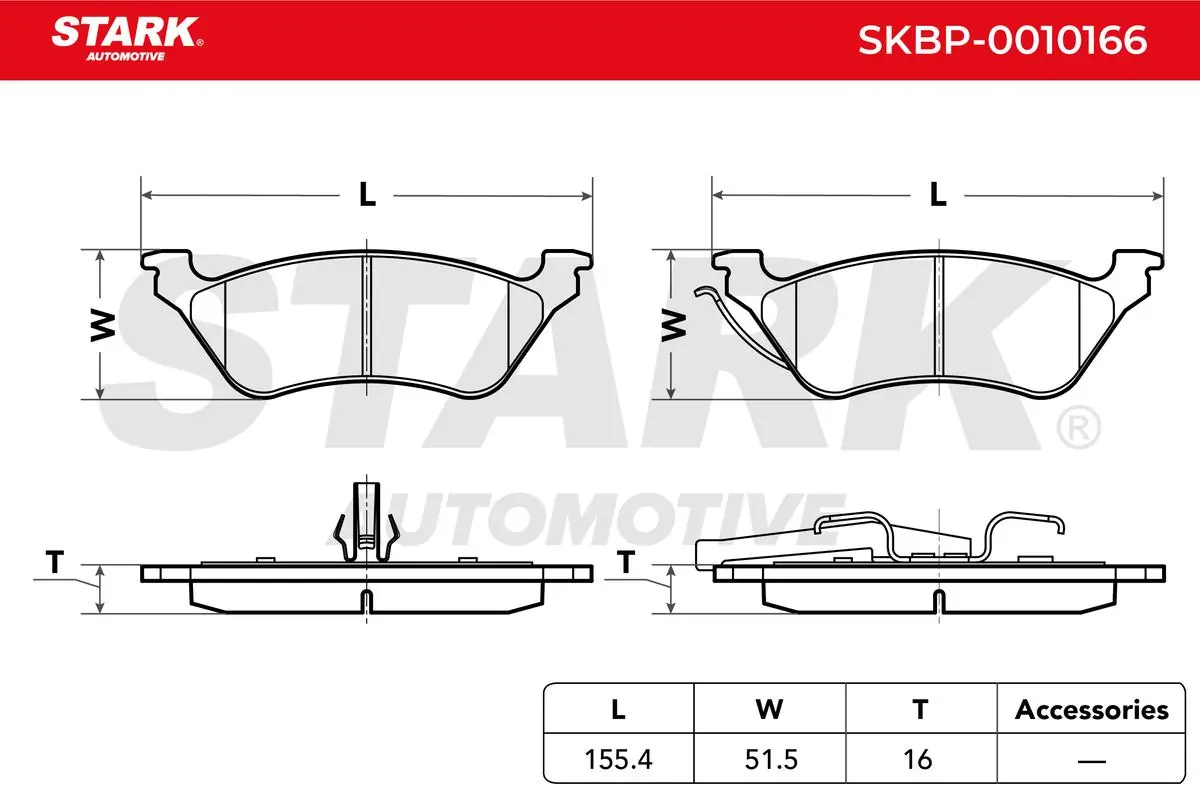 Stark fékbetétkészlet, tárcsafék - SKBP-0010166 - TothCarparts