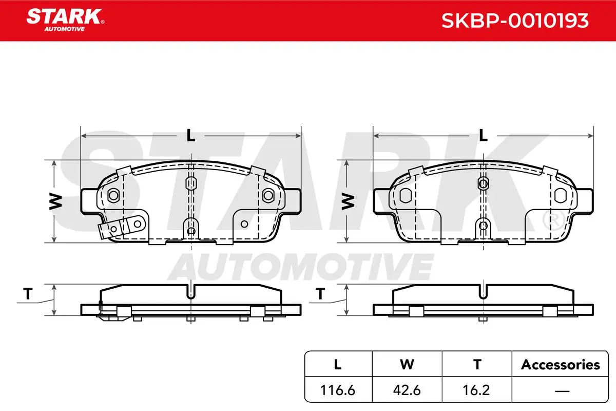 Stark fékbetétkészlet, tárcsafék - SKBP-0010193 - TothCarparts