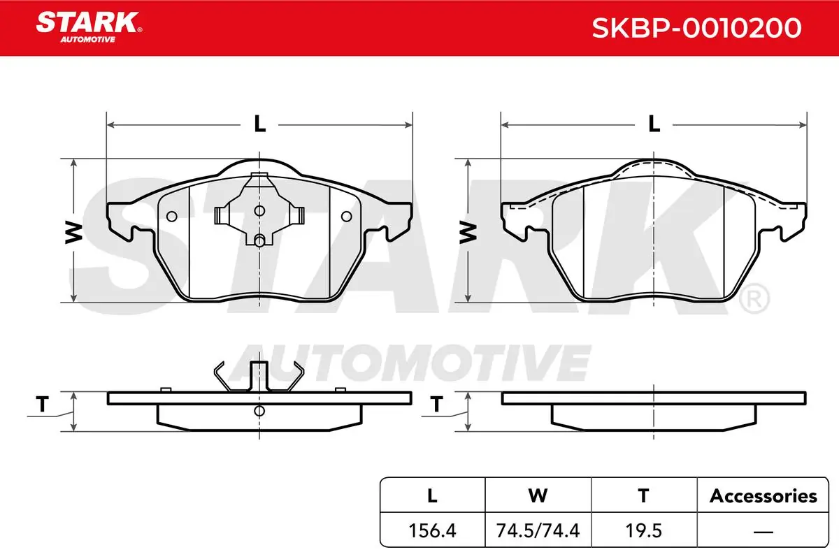 Stark fékbetétkészlet, tárcsafék - SKBP-0010200 - TothCarparts