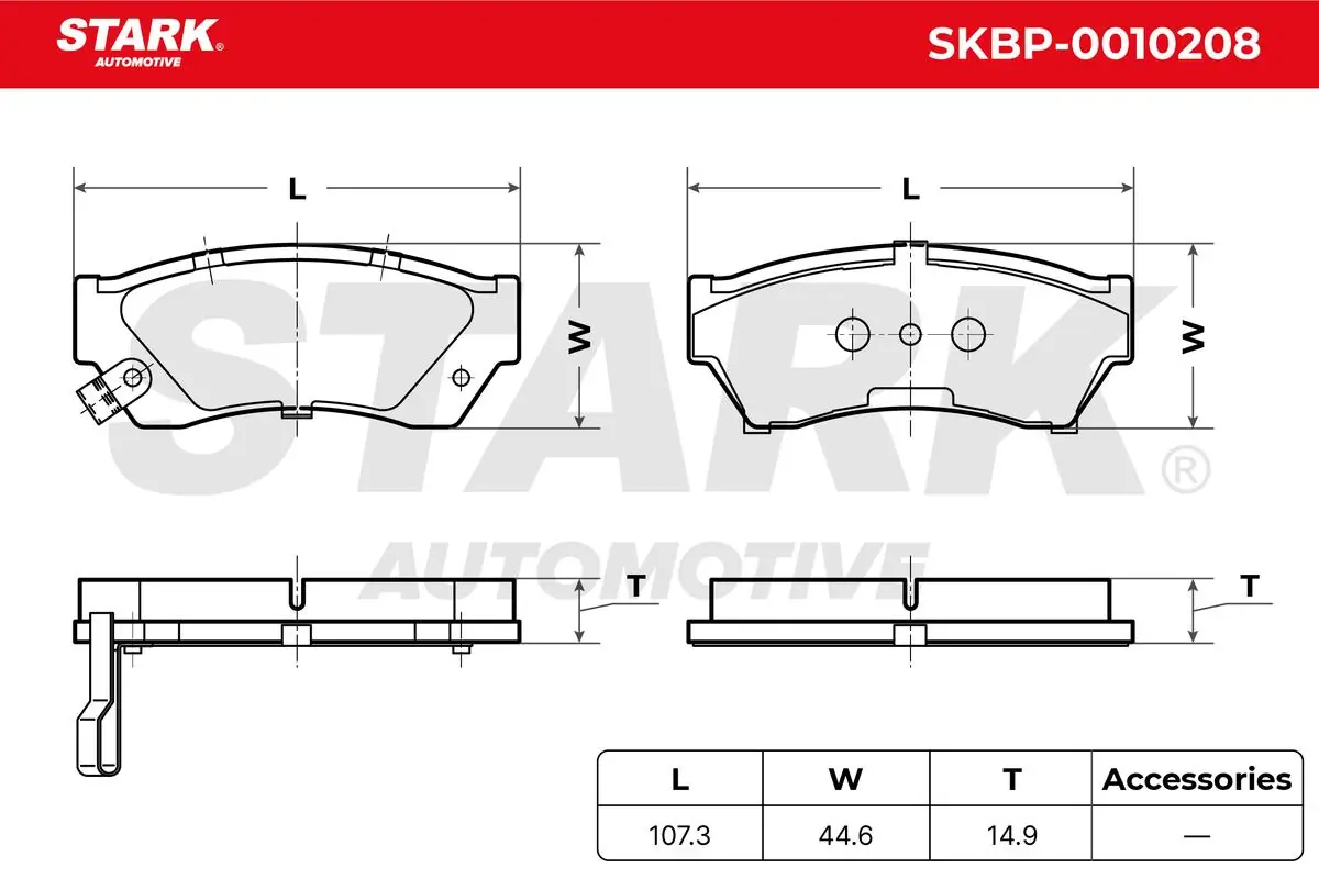 Stark fékbetétkészlet, tárcsafék - SKBP-0010208 - TothCarparts