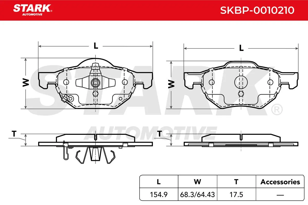 Stark fékbetétkészlet, tárcsafék - SKBP-0010210 - TothCarparts