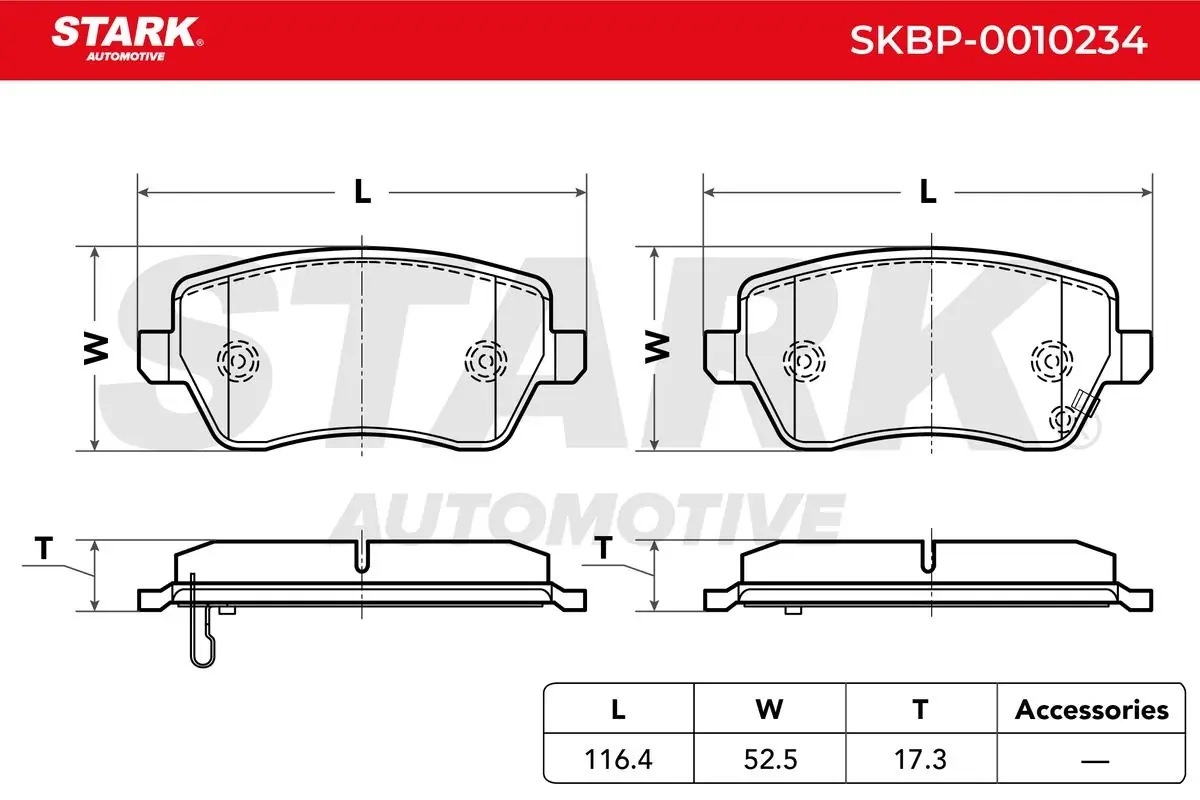 Stark fékbetétkészlet, tárcsafék - SKBP-0010234 - TothCarparts