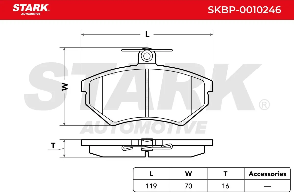 Stark fékbetétkészlet, tárcsafék - SKBP-0010246 - TothCarparts