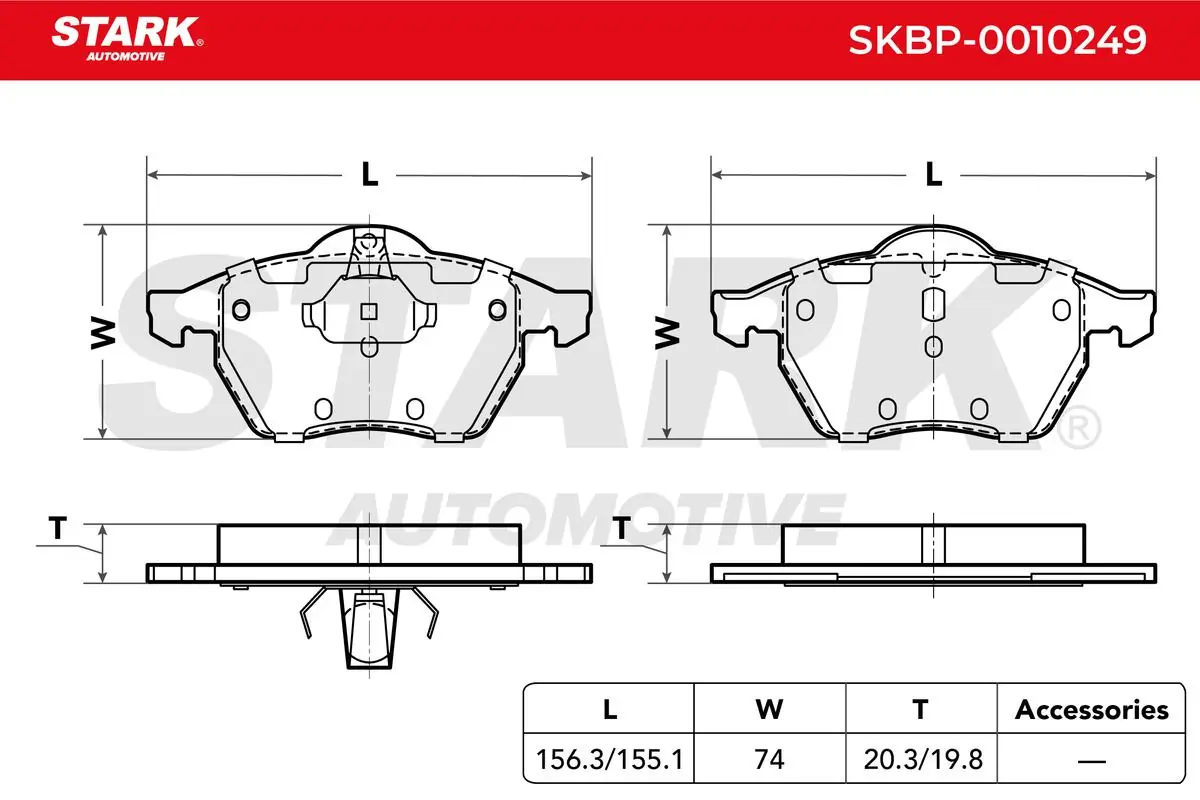 Stark fékbetétkészlet, tárcsafék - SKBP-0010249 - TothCarparts