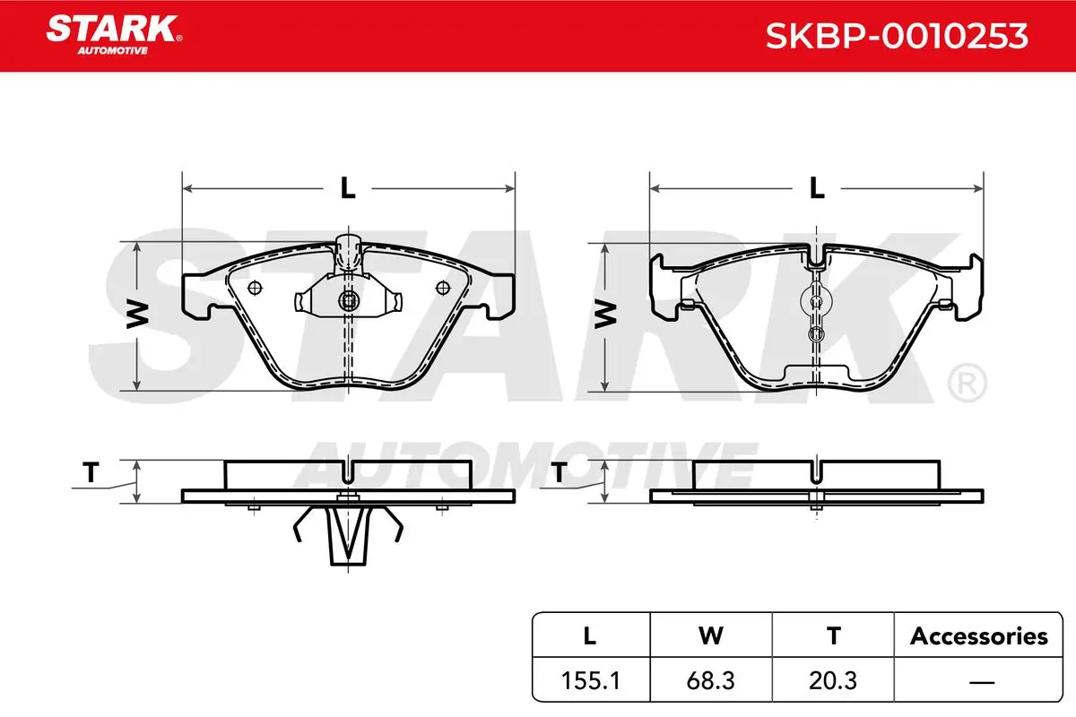 Stark fékbetétkészlet, tárcsafék - SKBP-0010253 - TothCarparts