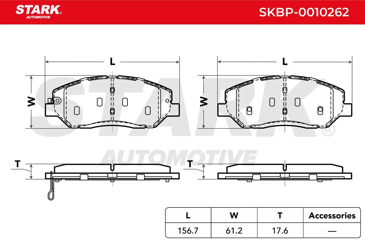 Stark fékbetétkészlet, tárcsafék - SKBP-0010262 - TothCarparts
