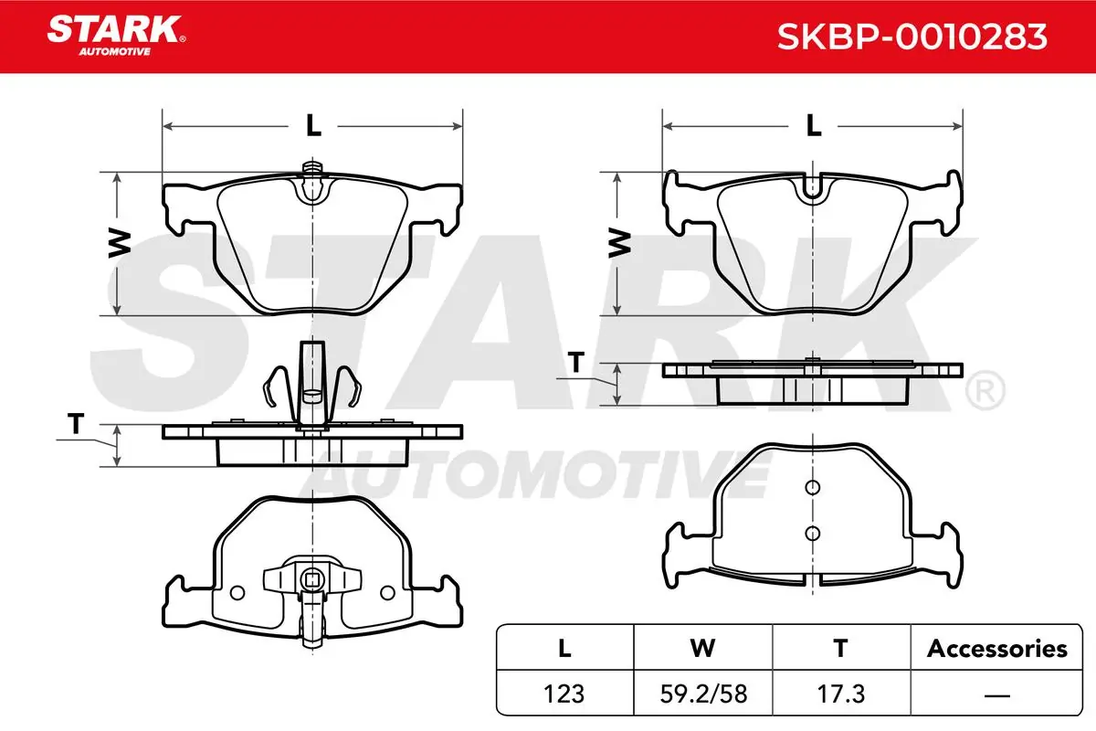Stark fékbetétkészlet, tárcsafék - SKBP-0010283 - TothCarparts