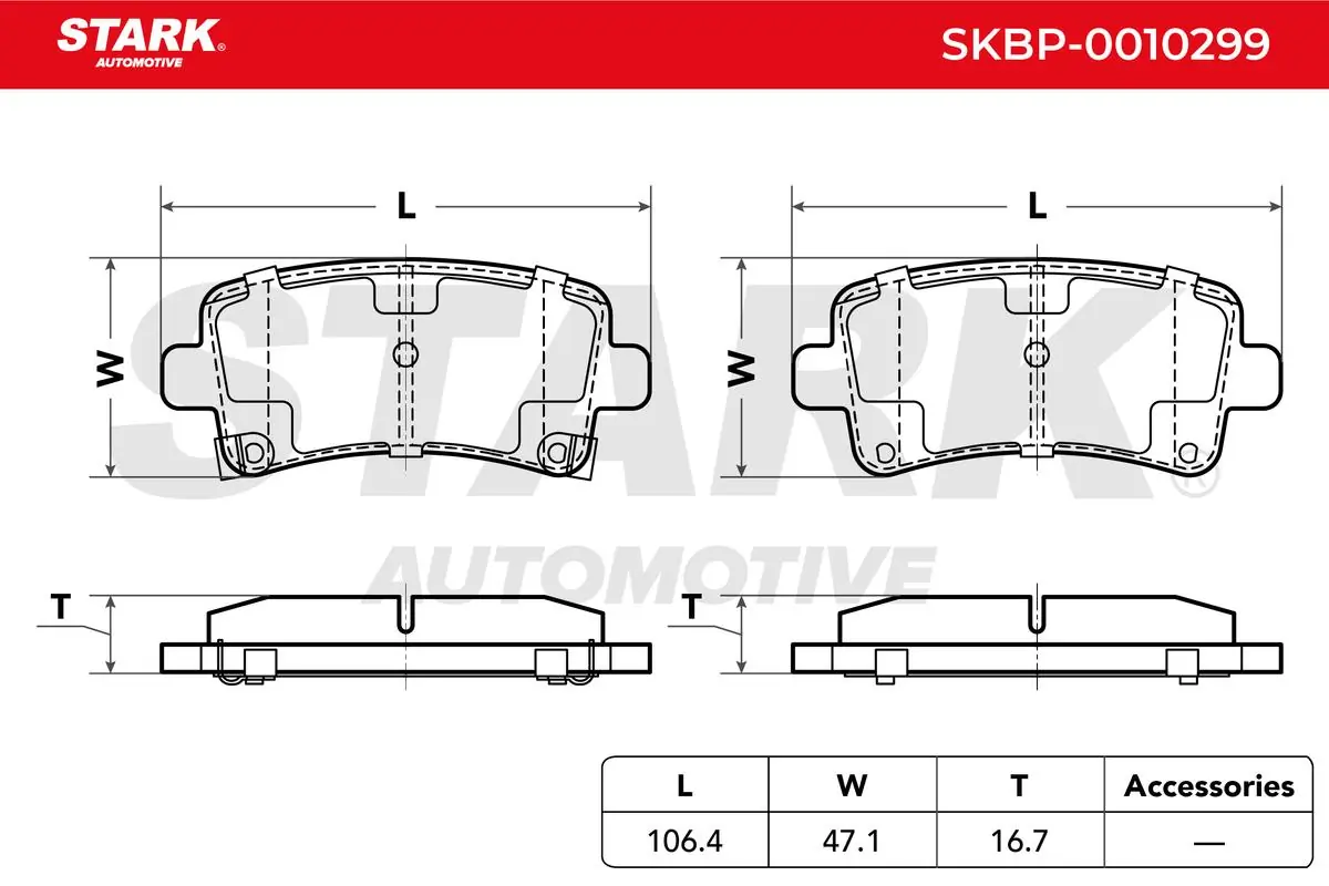 Stark fékbetétkészlet, tárcsafék - SKBP-0010299 - TothCarparts