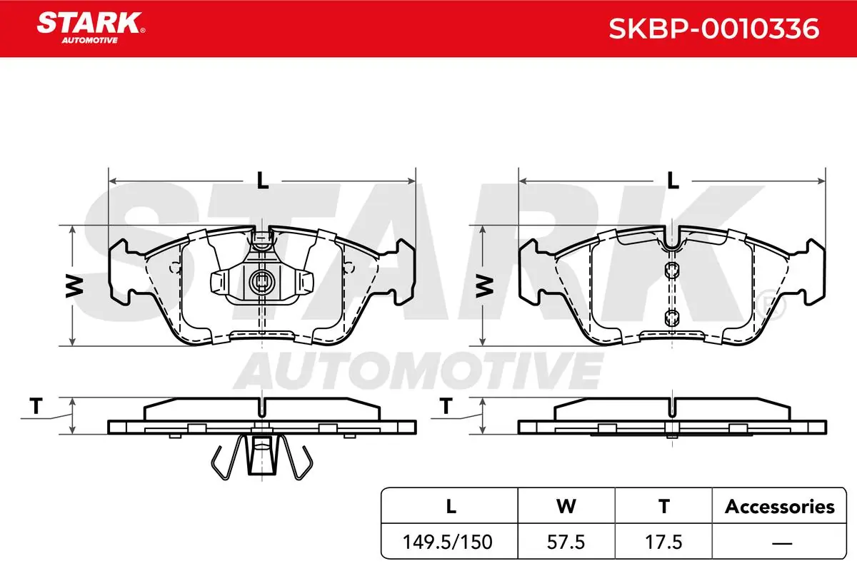 Stark fékbetétkészlet, tárcsafék - SKBP-0010336 - TothCarparts
