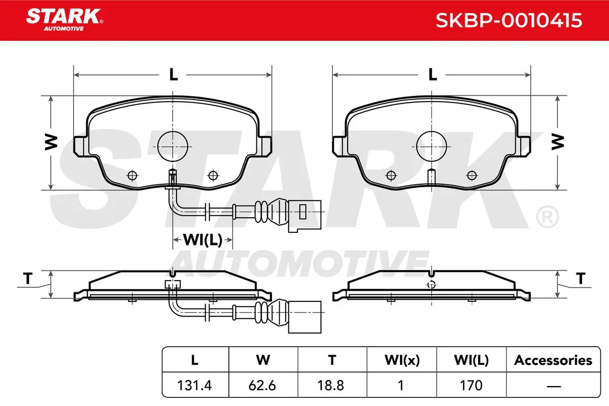 Stark fékbetétkészlet, tárcsafék - SKBP-0010415 - TothCarparts
