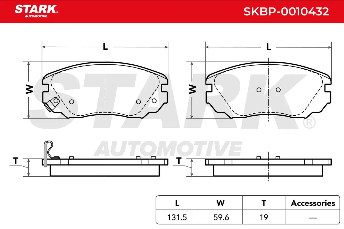 Stark fékbetétkészlet, tárcsafék - SKBP-0010432 - TothCarparts