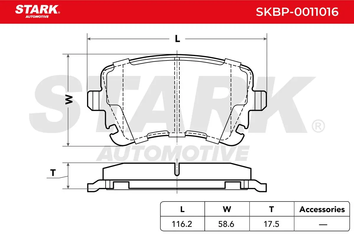 Stark fékbetétkészlet, tárcsafék - SKBP-0011016 - TothCarparts
