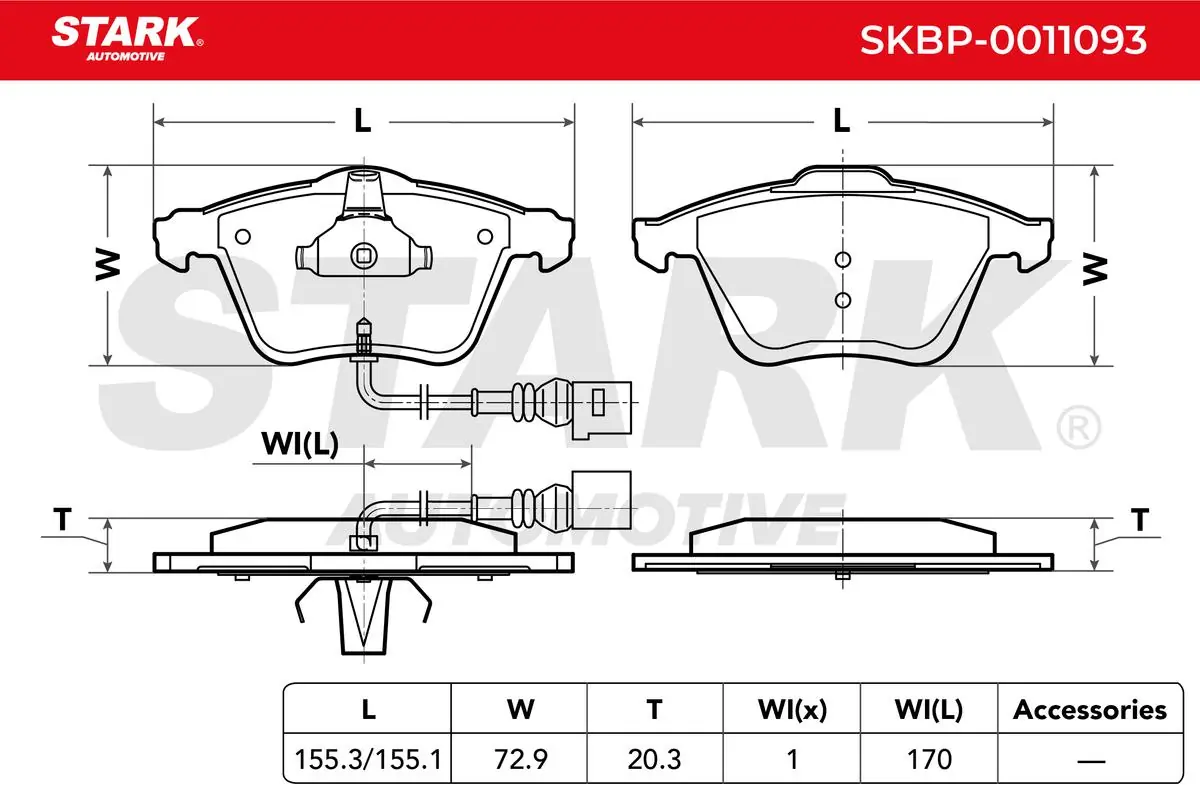 Stark fékbetétkészlet, tárcsafék - SKBP-0011093 - TothCarparts