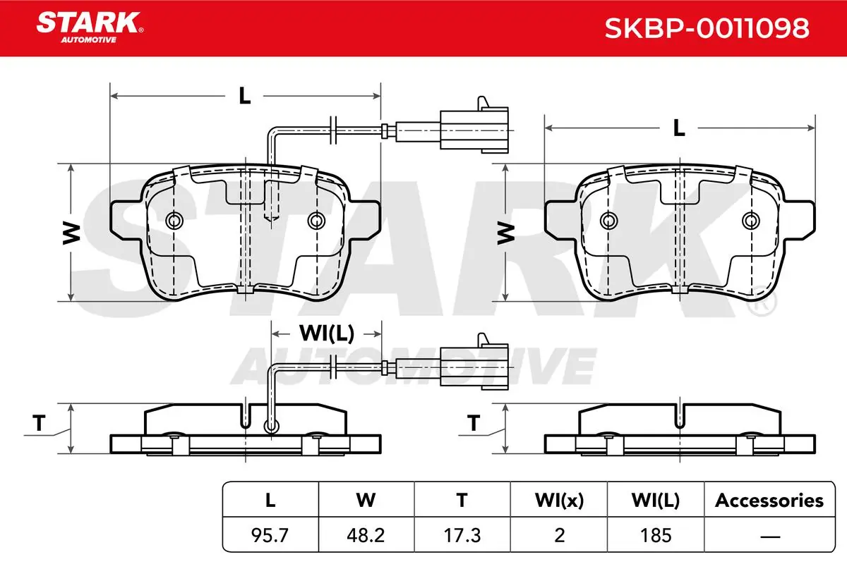 Stark fékbetétkészlet, tárcsafék - SKBP-0011098 - TothCarparts