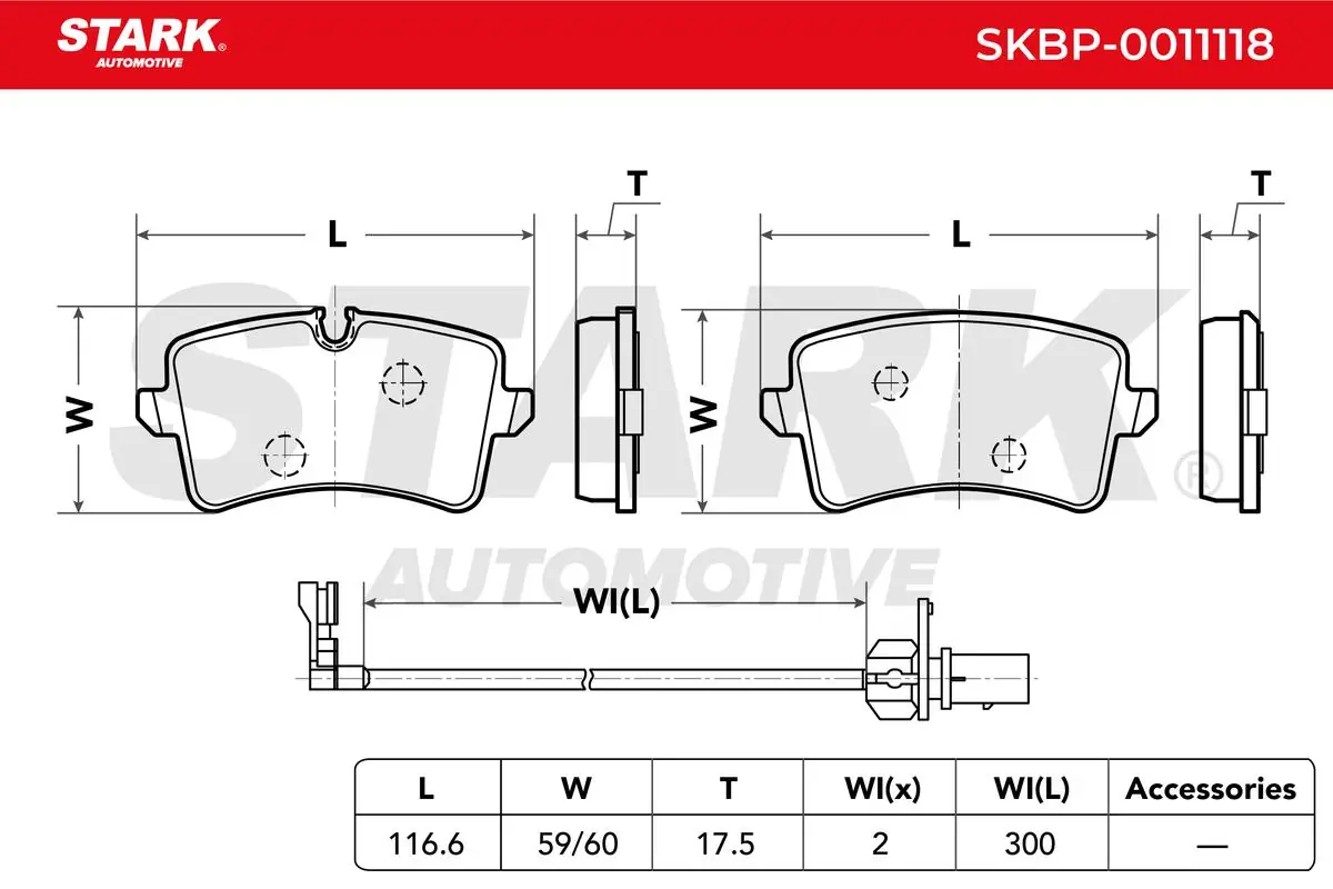 Stark fékbetétkészlet, tárcsafék - SKBP-0011118 - TothCarparts