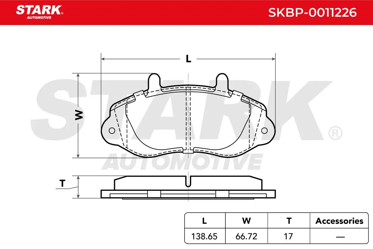 Stark fékbetétkészlet, tárcsafék - SKBP-0011226 - TothCarparts