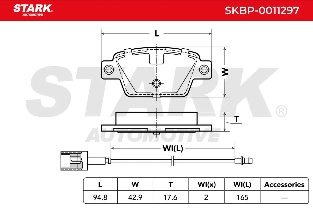 Stark fékbetétkészlet, tárcsafék - SKBP-0011297 - TothCarparts