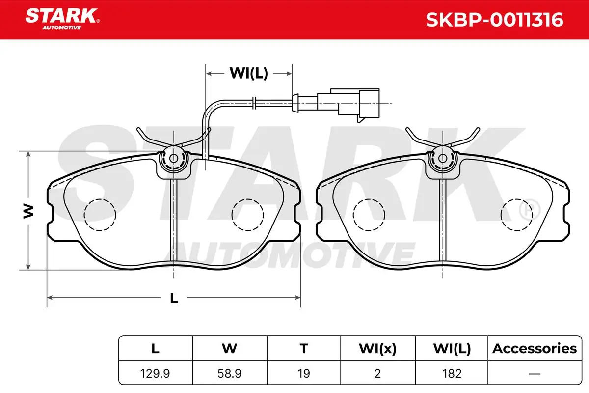 Stark fékbetétkészlet, tárcsafék - SKBP-0011316 - TothCarparts