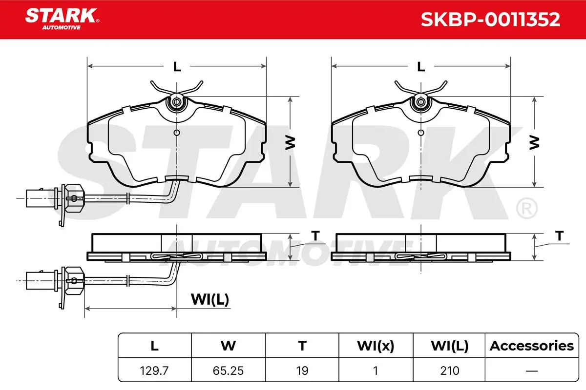 Stark fékbetétkészlet, tárcsafék - SKBP-0011352 - TothCarparts