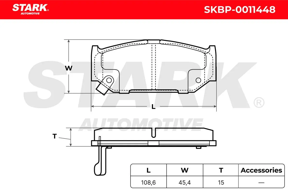 Stark fékbetétkészlet, tárcsafék - SKBP-0011448 - TothCarparts