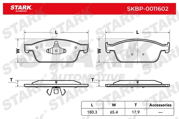Stark fékbetétkészlet, tárcsafék - SKBP-0011602 - TothCarparts