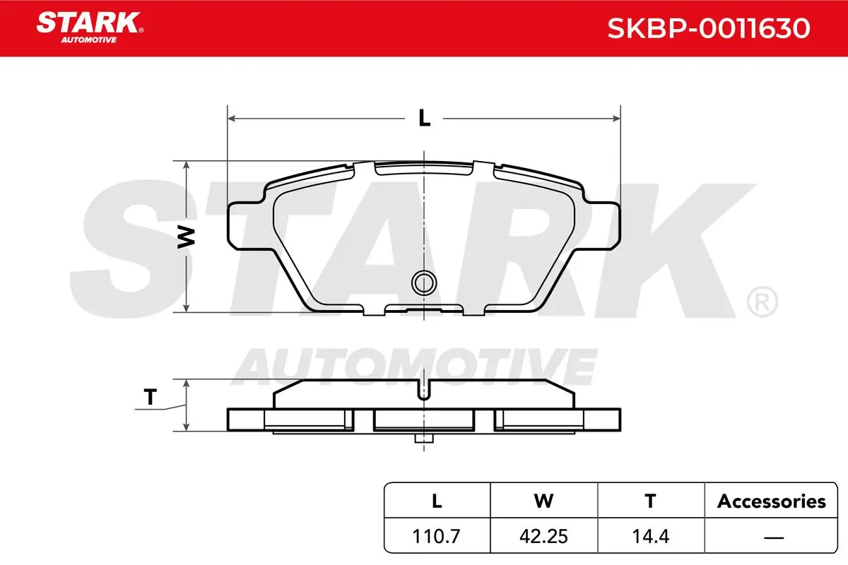 Stark fékbetétkészlet, tárcsafék - SKBP-0011630 - TothCarparts