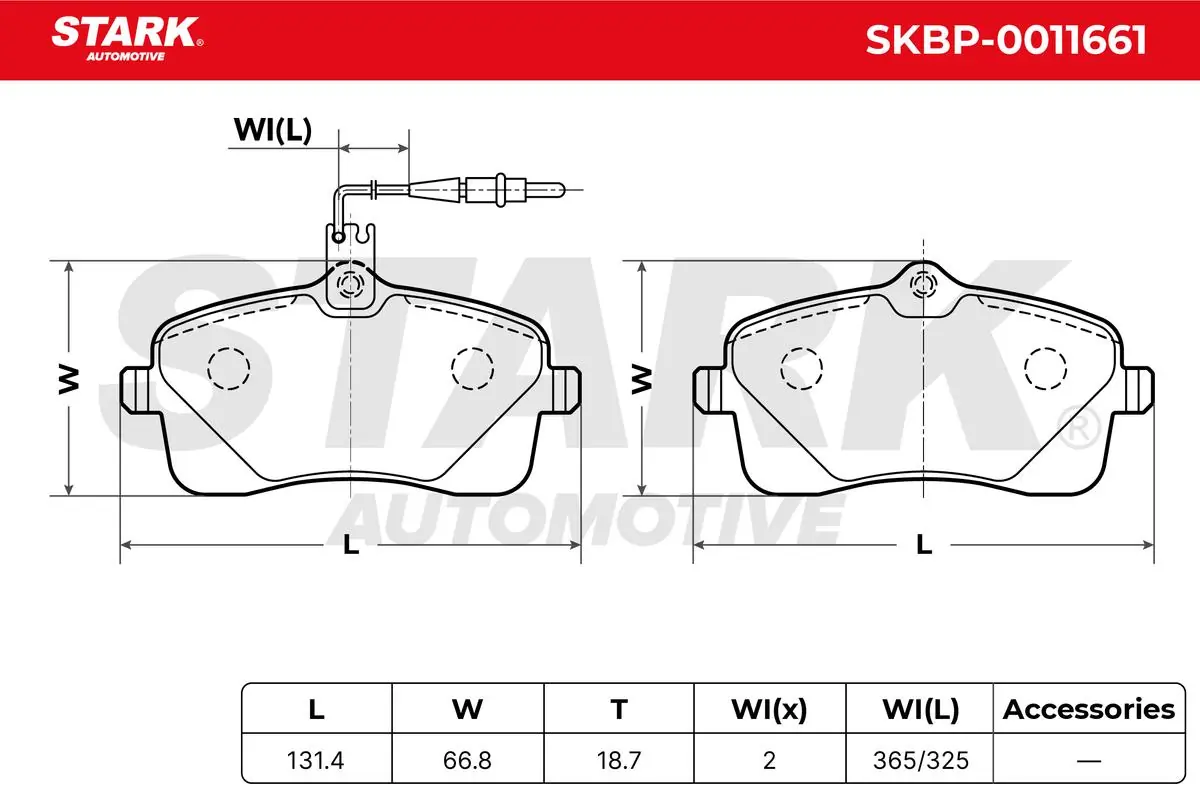 Stark fékbetétkészlet, tárcsafék - SKBP-0011661 - TothCarparts