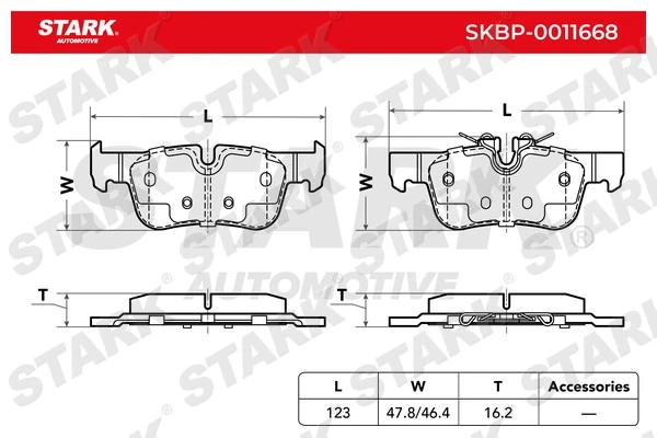 Stark fékbetétkészlet, tárcsafék - SKBP-0011668 - TothCarparts