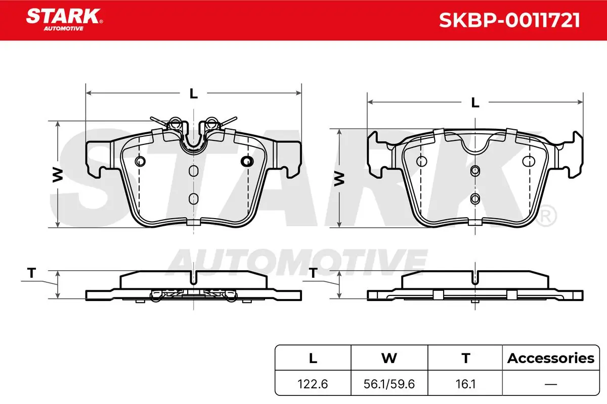 Stark fékbetétkészlet, tárcsafék - SKBP-0011721 - TothCarparts