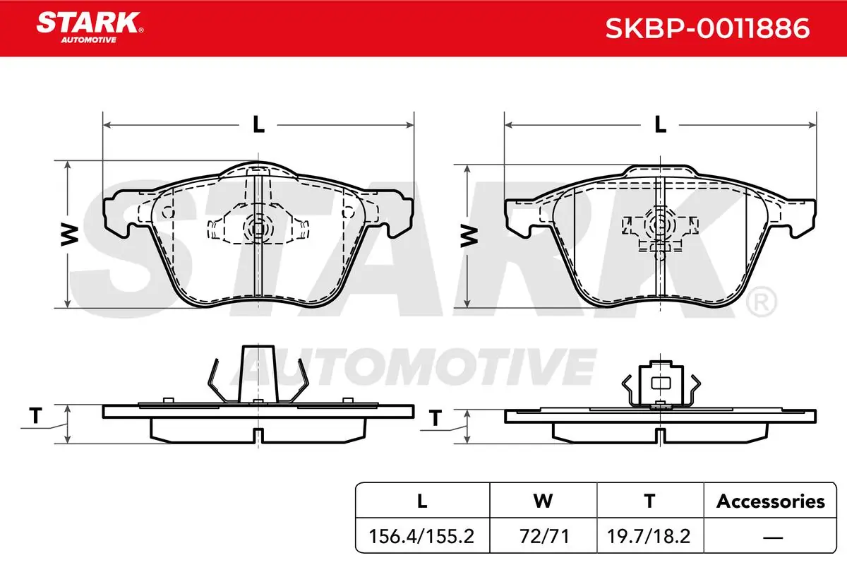 Stark fékbetétkészlet, tárcsafék - SKBP-0011886 - TothCarparts