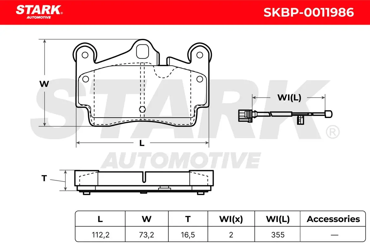 Stark fékbetétkészlet, tárcsafék - SKBP-0011986 - TothCarparts