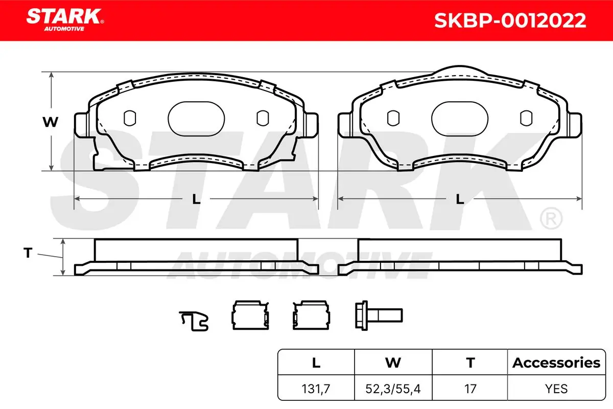 Stark fékbetétkészlet, tárcsafék - SKBP-0012022 - TothCarparts