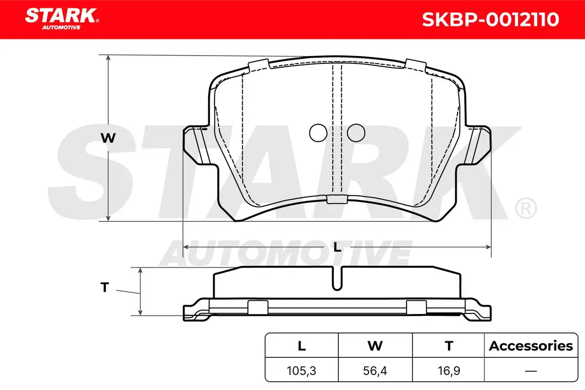Stark fékbetétkészlet, tárcsafék - SKBP-0012110 - TothCarparts