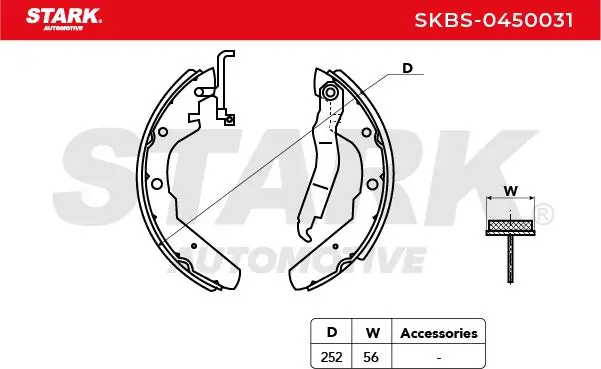 Stark fékpofakészlet - SKBS-0450031 - TothCarparts