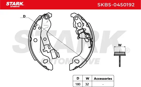 Stark fékpofakészlet - SKBS-0450192 - TothCarparts