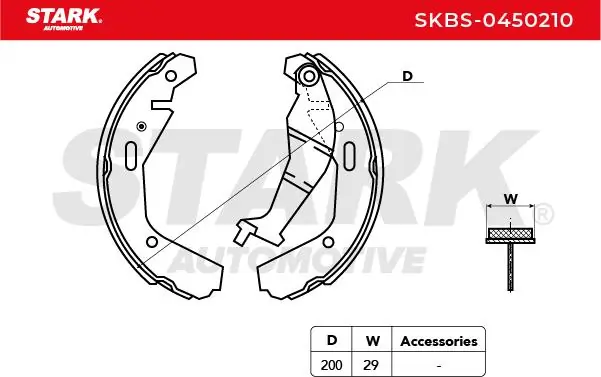 Stark fékpofakészlet - SKBS-0450210 - TothCarparts