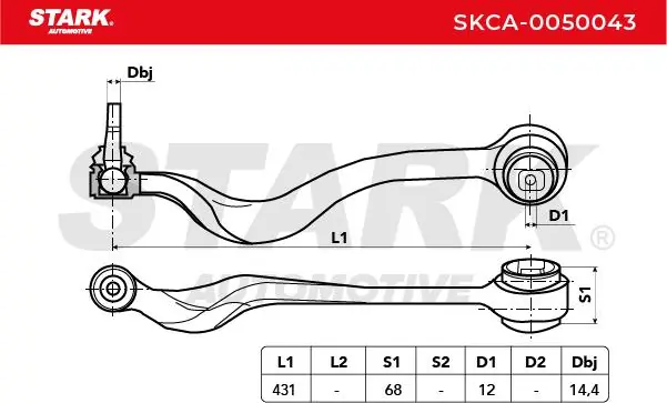 Stark lengőkar, kerékfelfüggesztés - SKCA-0050043 - TothCarparts