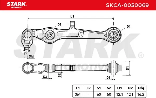 Stark lengőkar, kerékfelfüggesztés - SKCA-0050069 - TothCarparts