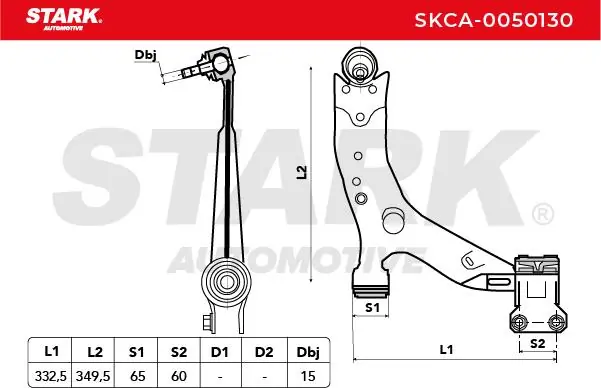 Stark lengőkar, kerékfelfüggesztés - SKCA-0050130 - TothCarparts