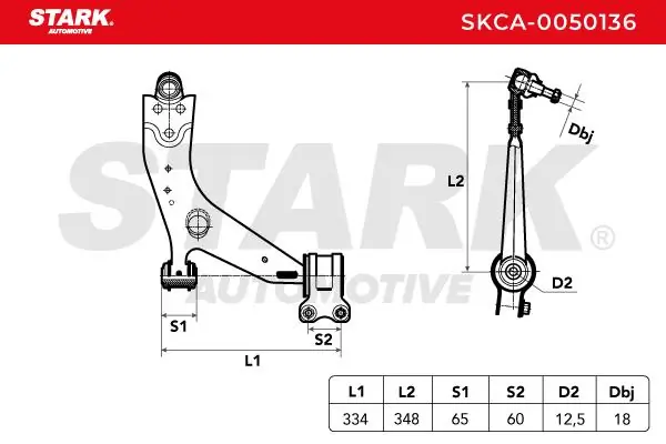 Stark lengőkar, kerékfelfüggesztés - SKCA-0050136 - TothCarparts