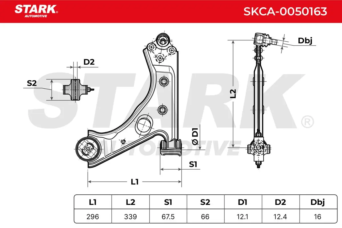 Stark lengőkar, kerékfelfüggesztés - SKCA-0050163 - TothCarparts