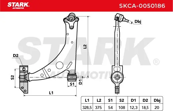 Stark lengőkar, kerékfelfüggesztés - SKCA-0050186 - TothCarparts