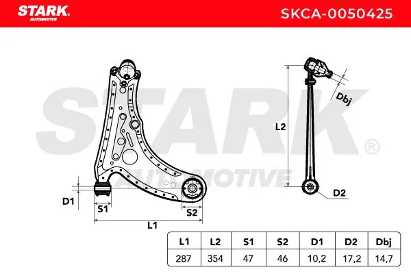 Stark lengőkar, kerékfelfüggesztés - SKCA-0050425 - TothCarparts