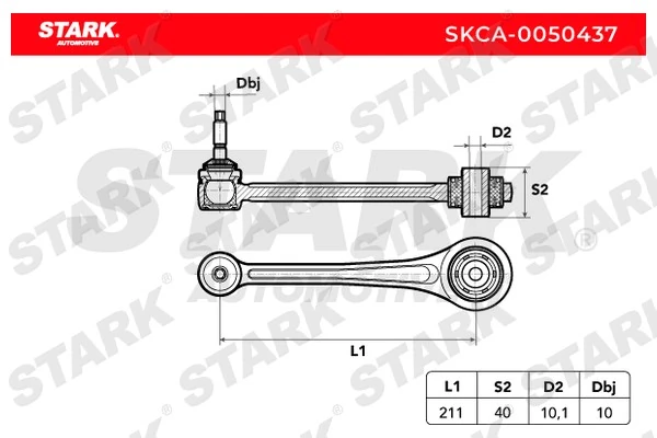 Stark lengőkar, kerékfelfüggesztés - SKCA-0050437 - TothCarparts