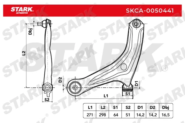 Stark lengőkar, kerékfelfüggesztés - SKCA-0050441 - TothCarparts